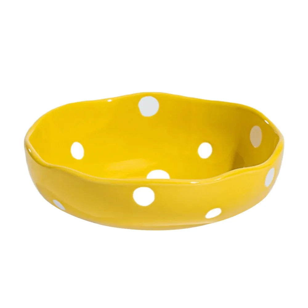 Ceramic Neck Protection Pet Bowl High Feet Slanted Mouth Mushroom Cat Bowl Anti-black Chin Anti-knockover Pet Food Bowl
