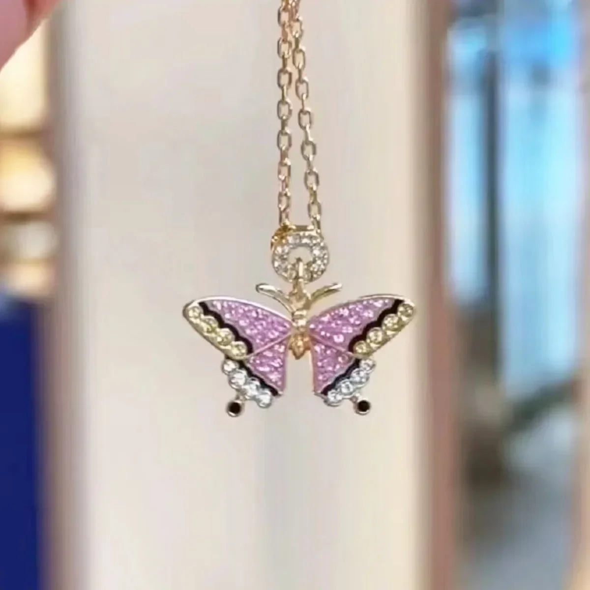 Snowflake Flowers Original New Sales Trend High Quality Jewelry Flower Sets Necklace Earring Ring Bracelet Pink Anniversary Gift