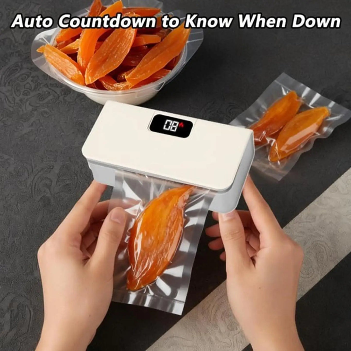 6-Mode Rechargeable Magnetic with Cutter Mini Sealer Electric Handheld Sealer Machine for Home Kitchen Restaurant Snack Chip