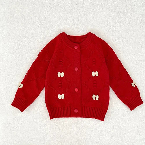2025 New Autumn 0-3Yrs Newborn Baby Girls Sweater Coat Infant Baby Girls Knitting Cardigan Sweater Long Sleeve Cardigan Coat