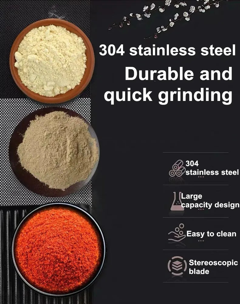 110V/220V 2500g Powder Machine Grinder Home Commercial Medicinal Herbs Cereals Spices Miscellaneous Grains Flour Grinder 4500W