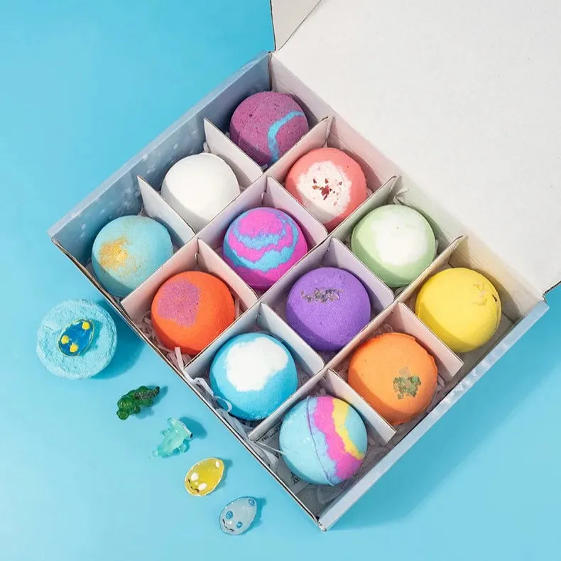 Kid Bath Bombs Inside Hidden Surprise Gentle Cleanse Colorful Rich Bubble Funny Relaxing Kid Bath Toys Children Shower Gift Set