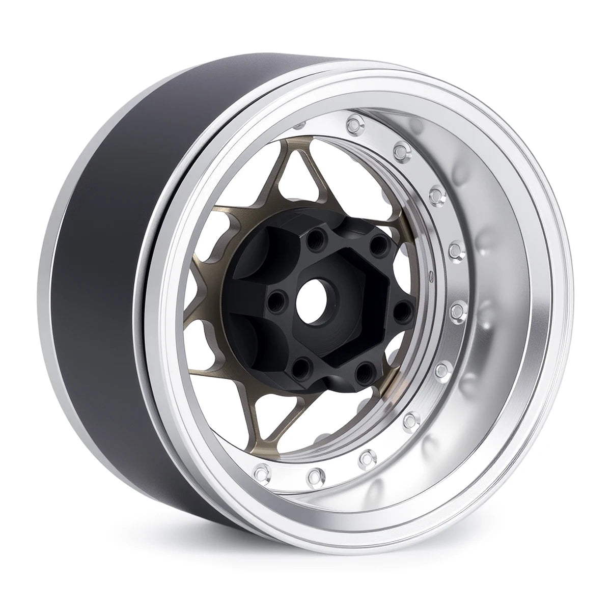 Universal CNC Aluminum 1.9" Beadlock Wheels for 1/10 RC Crawler - Fits Axial SCX10, TRX4, TRX6, Redcat Gen8, D90 Upgrade Parts
