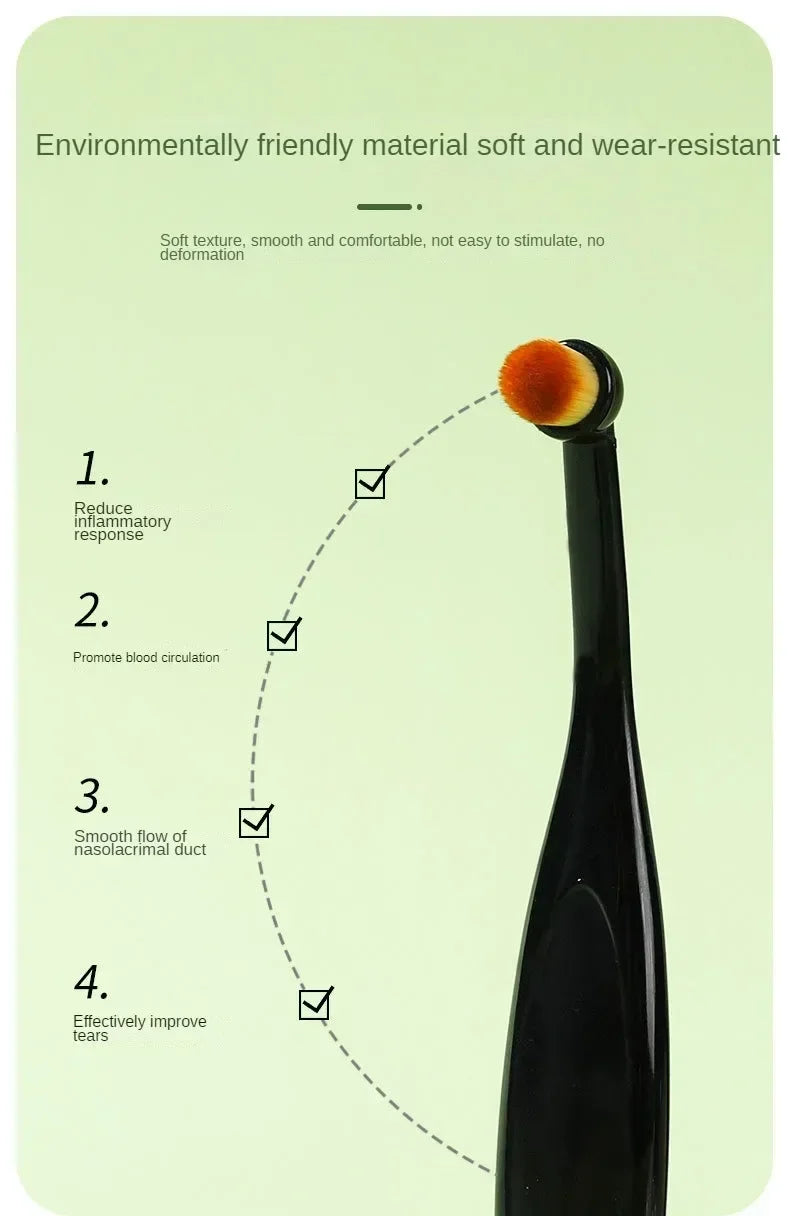 1-20PCS Pet Tear Stain Removal Brush Eye Cleaning Tool Tear Stain Powder Brush Eye Poo Brush for Dog Cat Grooming Makeup Use