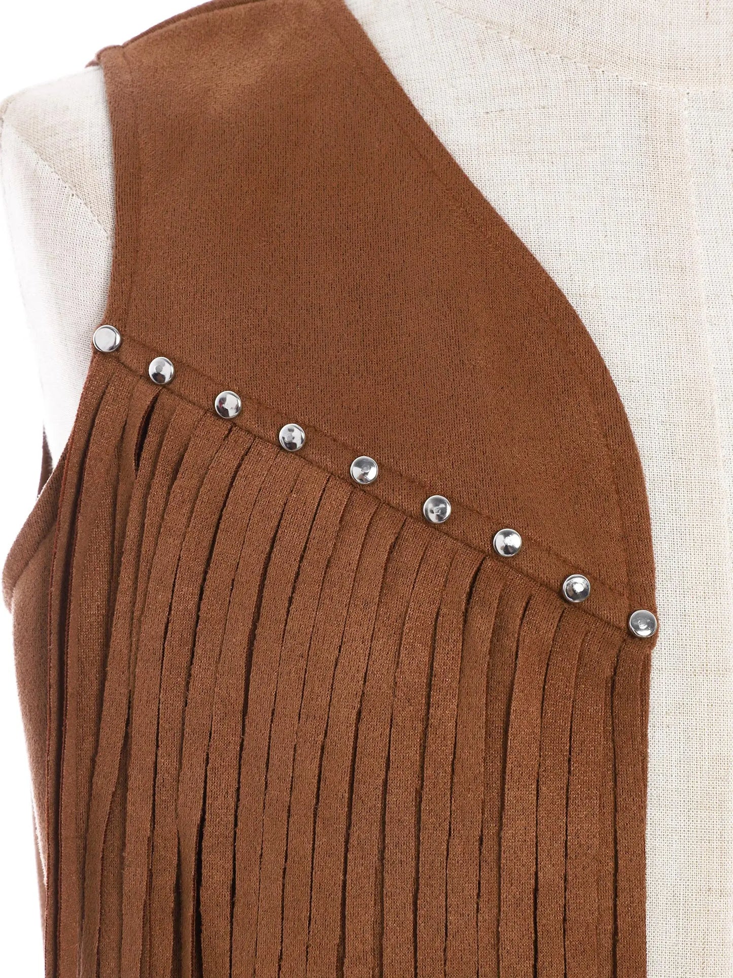 Kids Girl Boy Fringed Vest for Carnival Theme Party Tassels Top Open Front Waistcoat Child Halloween Western Cowboy Costumes