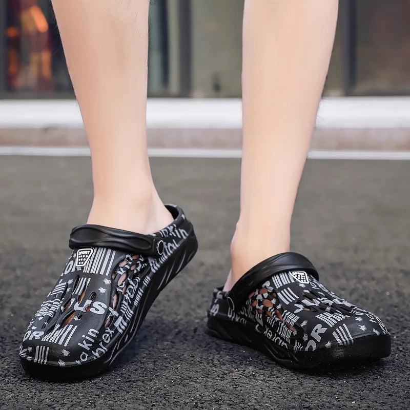 Plus Size 49 Mens Clogs Sandals Beach Slippers Summer Garden Shoes Men and Women Outdoor Leisure Slides Clogs Soft Sandals