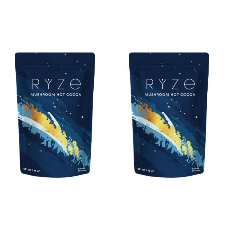 Mushroom Hot Cocoa Powder Sleep Support, Reishi L-Theanine Glycine Zinc Blend, Vegan Nighttime Relaxation Drink Mix, 20 Servings