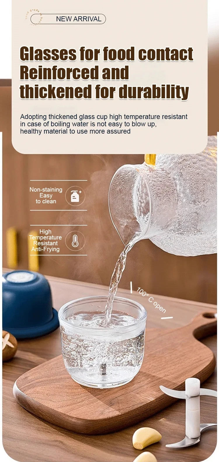 260ml Electric Garlic Grinder Onion Chopper with 1 Button Start Meat Grinder Kitchen Food Vegetable Mixer