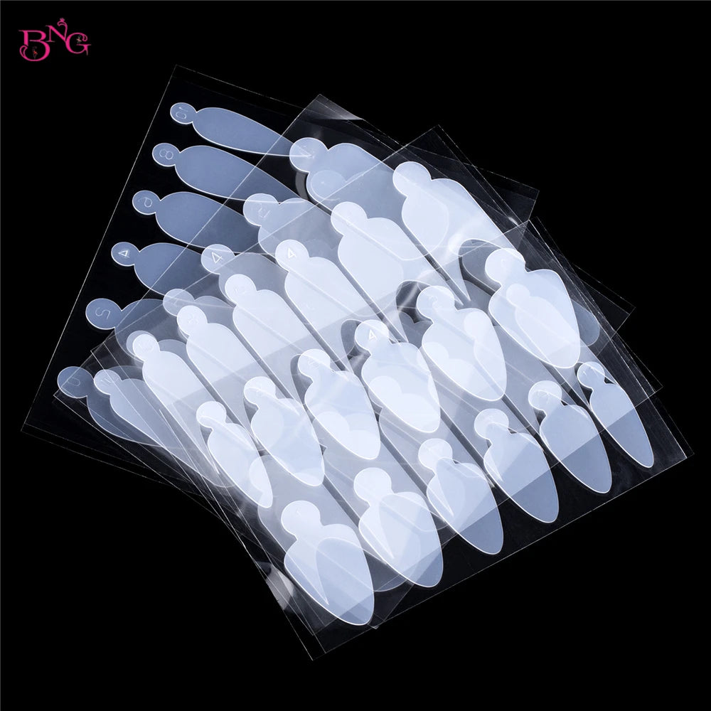 48Pcs French Silicone Pads for Dual Nail Forms False Tips Quick Building French Nails Mold Soft Silicone Pads Manicure Tools