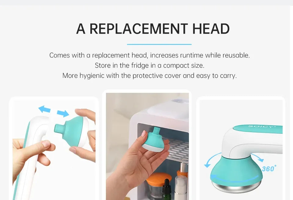 Face Ice Massager Cooler RollerIce Compress Hammer Skin Tighten Reduce Edema Shrink Pores Body Relax Cold Therapy Skincare Tools