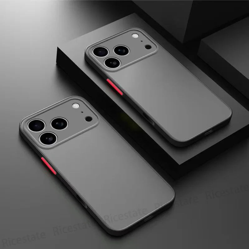 Shockproof Armor Translucent Phone Cases for iPhone 17 Air 17E 16 16E 15 14 13 12 11 Mini Pro Max 6 7 8 Plus X XS XS Max Covers