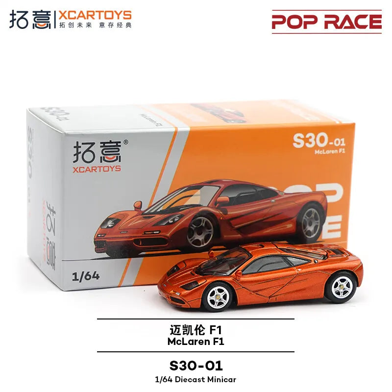 1/64 McLaren F1 openable cover S30-01 die-cast alloy car model collection ornament, boys' toy, adult decorative gift in stock.