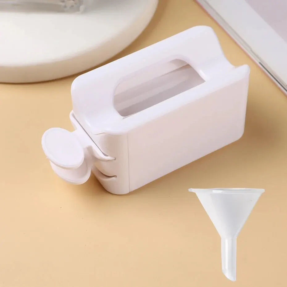 Double Layer Nail Glitter Powder Recycle Box Nail Tool Dust Collector Sequin Rhinestone Container Holder Manicure Storage Case