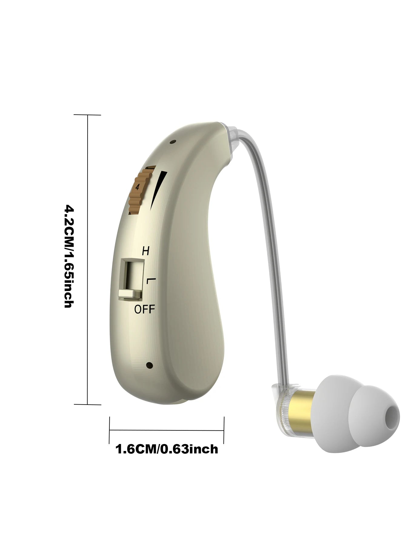 BTE Hearing Aid Ear Sound Amplifier Adjustable Tone Hearing Aids Portable Ear Hearing Amplifier for the Deaf Elderly