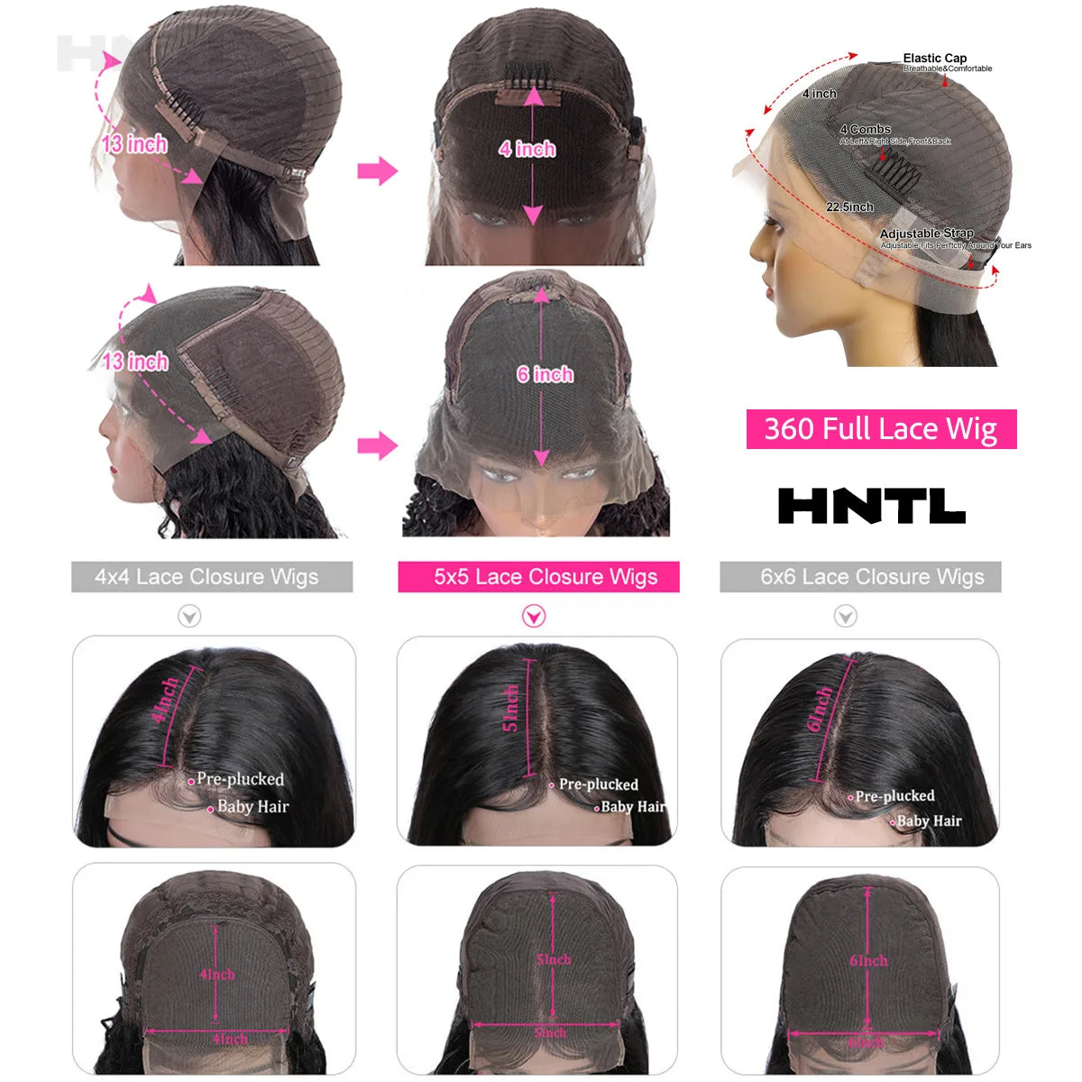 Pre-Braid 13x6 HD Lace Front Wear and Go Glueless Wig Human Hair Deep Wave 13x4 Lace Frontal Drawstring Glue-Free Wigs for Woman