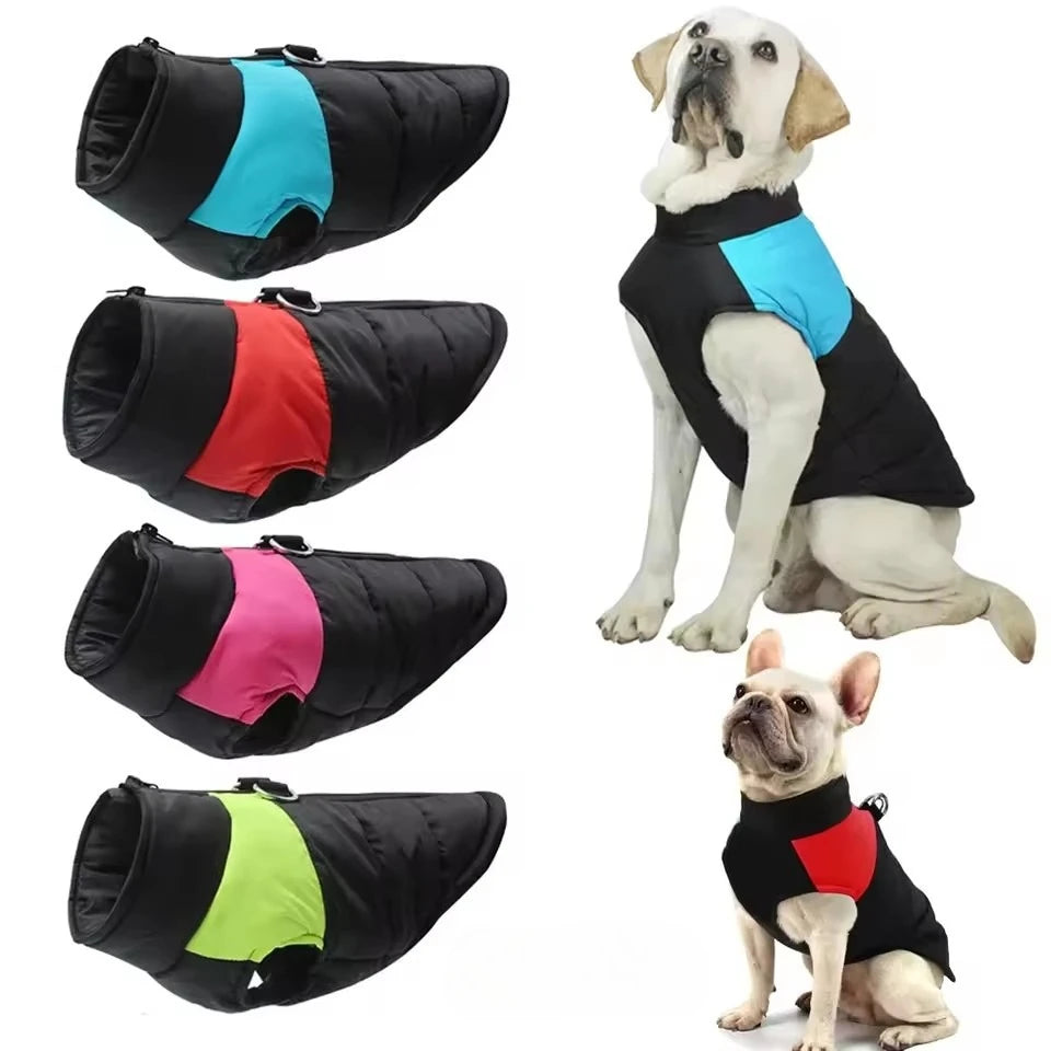 Warm Dog Coats Vest, Waterproof Dogs Jacket Fleece Pet Winter Cold Weather Coat Dogs Cozy Snow Jackets Outfits for Dogs Puppy
