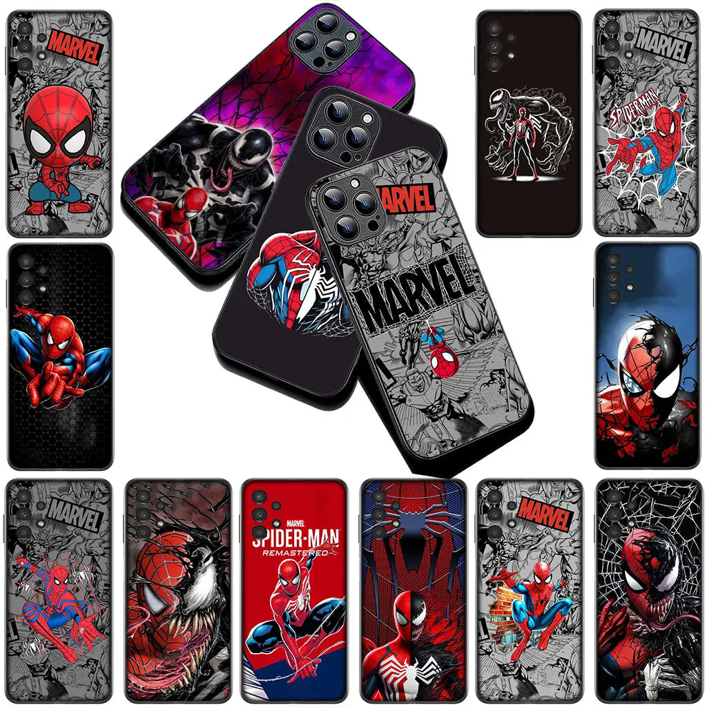 Cover Venom Spider Man Marvel Spiderman Phone Case for OPPO A18 A16 A80 A40 A17 A15 A38 A78 A79 A54 A57 A58 A60 4G 5G Casing