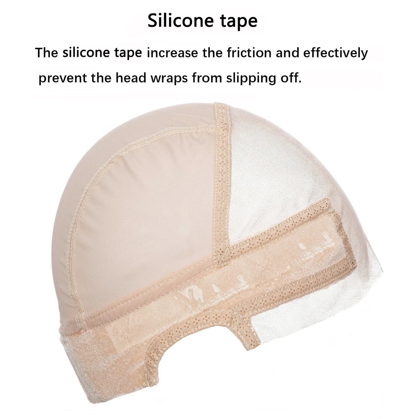 Lace Silicone Wig Grip Cap for Women,Wig Cap with Grip Band Adjustable,Used for Lace Wigs and Single Top Wigs-Lace Grip Cap