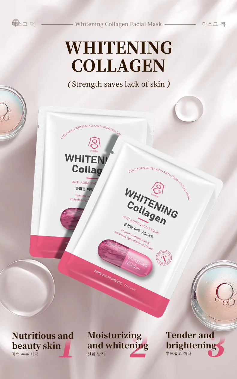 GONGPEI Whitening Face Mask Moisturizing Anti Wrinkles Anti-Aging Nicotinamide Vitamin C Facial Masks Korean Skin Care Cosmetics