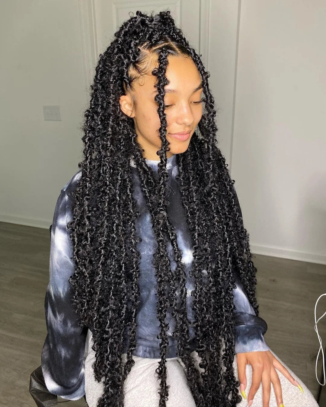 Butterfly Locs Crochet Hair 12-36 Inch Fairy Butterfly Locs Pre Looped Synthetic Distressed Faux Locs 9 Strands /Pack
