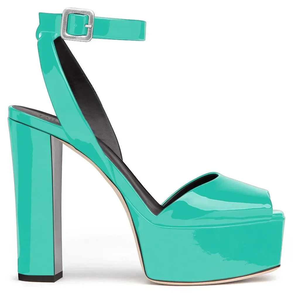 【Measure your feet length before order】Luxury Women High Heel Sandals Platform Sexy Evening Party Dress Summer Lady Shoes C-SL-2