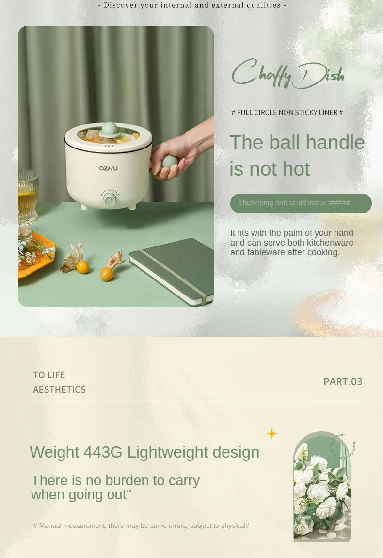 Mini Pot for Baby Electric Rice Pot Multicooker Hotpot Stew Heating Pan Noodles Eggs Soup Porridge Steamer Rice Cookers