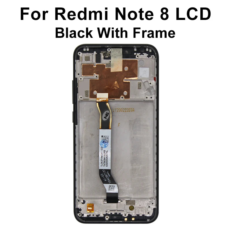 AAA Super IPS For Xiaomi Redmi Note 8 Pro M1906G7I Display With Frame Digitizer LCD Replacement Pantalla For Redmi Note 8 LCD