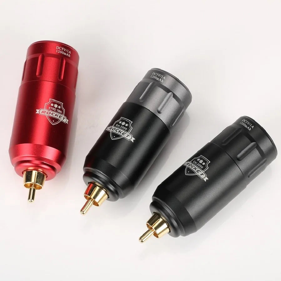 Professional Mini Rocket Wireless Tattoo Power Supply RCA Interface Chargeable Rotary Tattoo Pen Battery Tattoo Machine Supplies
