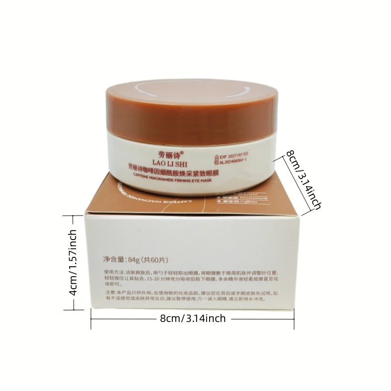 Caffeine Nicotinamide Radiant Firming Eye Masks Relieves Eye Pressure Moisturizes Firms Anti Dark Circles Wrinkles Eye Skin Care
