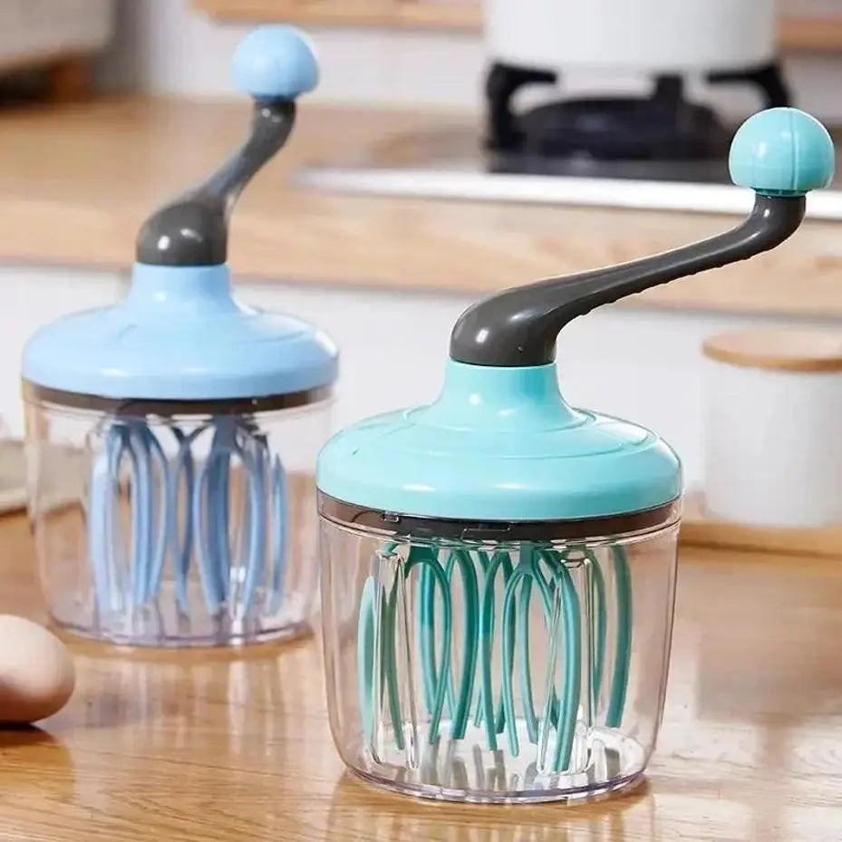 Kitchen Cooking Tools Silicone Semi-automatic Egg Beater Cake Tools Mixer Manual Mixer Self-rotating Egg Beater Egg Supplies