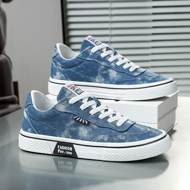 Men's canvas shoes large size fashion casual sports shoes men's platform light breathable men's outdoor running shoes