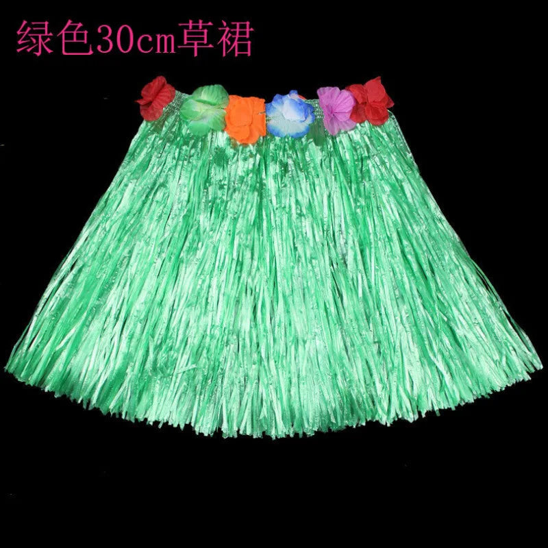 Halloween length30cmHula dance costume with garland for performance, Hawaiian children's hula outfit