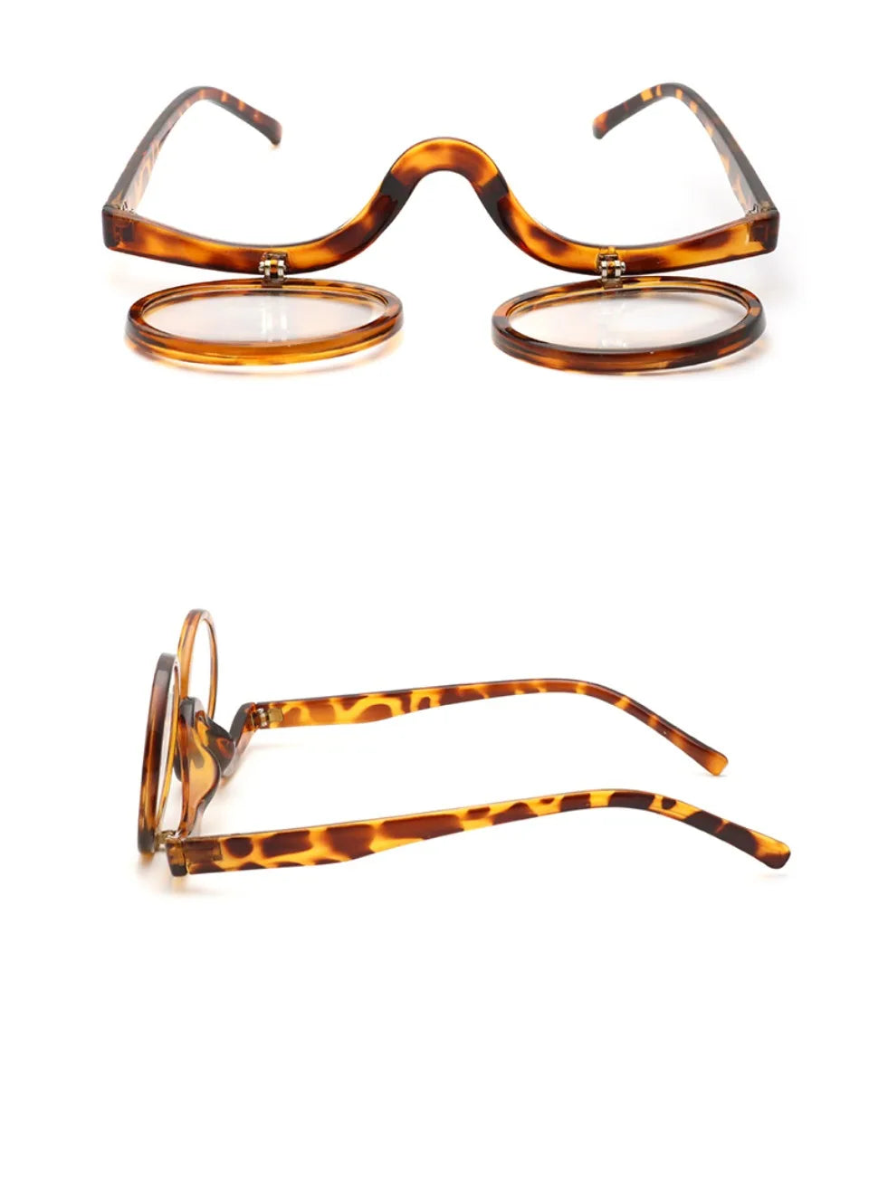 NONOR Makeup Readers Flippable Dual Lens Fashion Reading Glasses for Women Eyeglasses Diopter +1.0 +1.5 +2.0 To +4.0