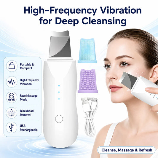 Portable Skin Scrubber Peeling Machine 90g Facial Peeling Device USB Rechargeable Blackhead Remover Travel Beauty Tool