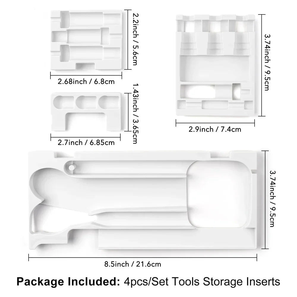 4pcs/Set Tools Storage Inserts Compatible with Cricut Maker 3&Maker Weeding Tool Kit Tray Blades Housing Tip Accessorie Organize