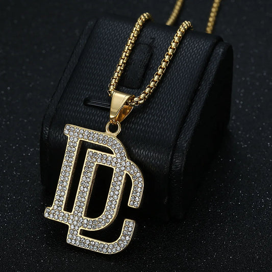 2025 New Fashion Men's Stainless Steel Zircon Dream Catcher Pendant Necklace, Hip Hop Punk Party Fashion Jewelry