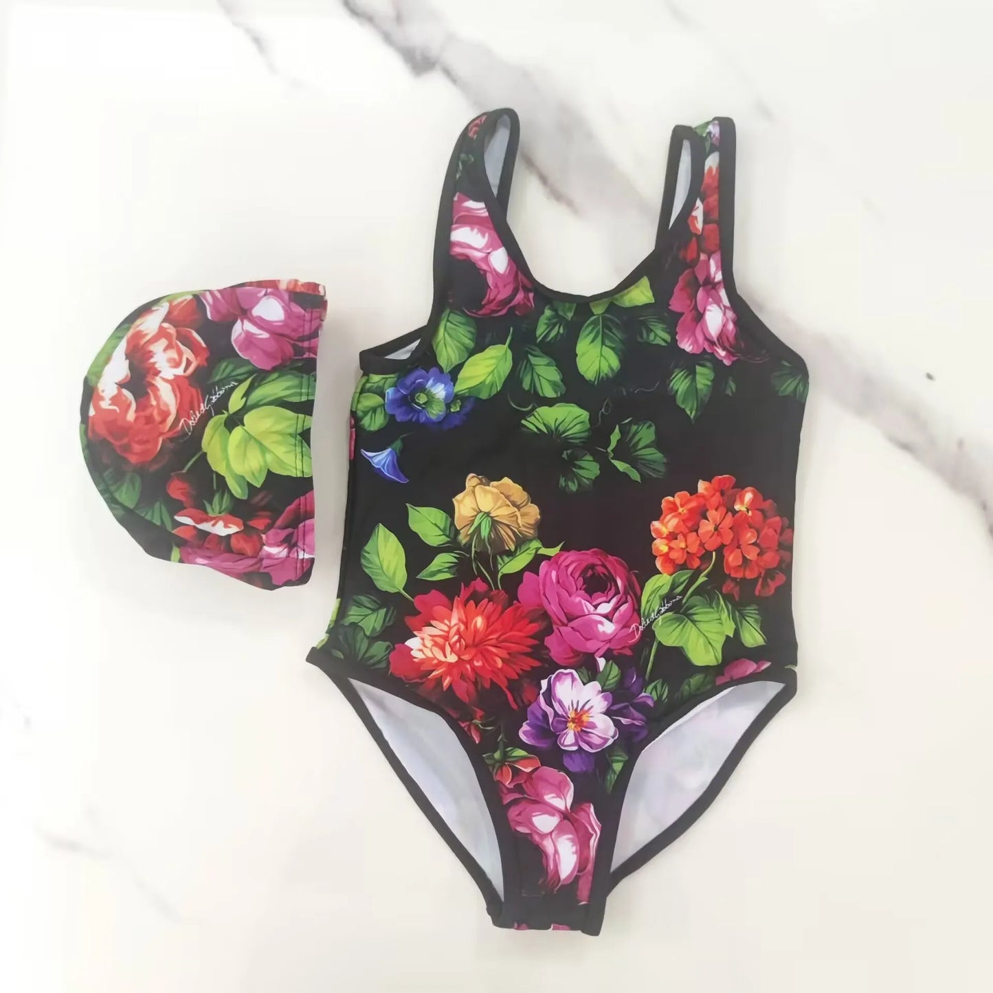 2025 Girl Swimsuit Summer golden flower bodysuit Special Offer Children's Swimsuit factory Wholesale