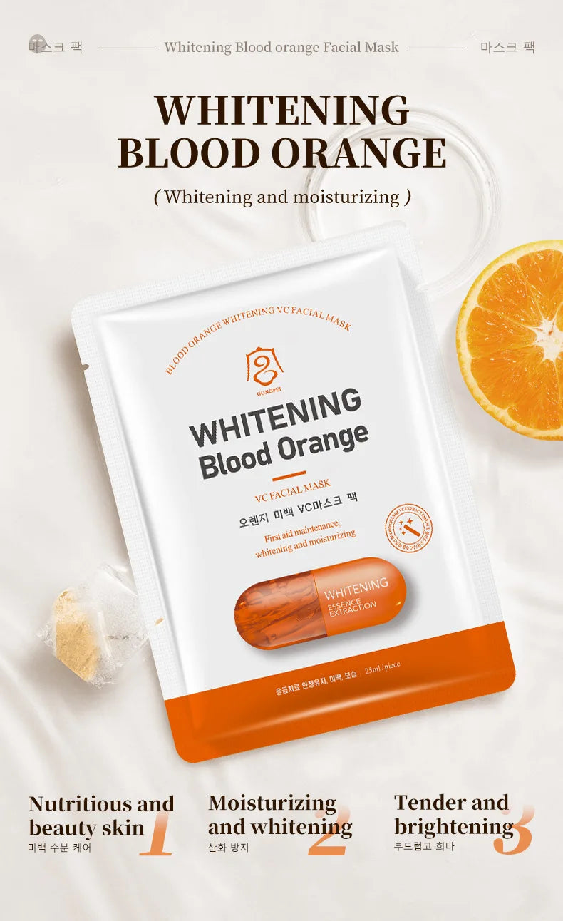 GONGPEI Whitening Face Mask Moisturizing Anti Wrinkles Anti-Aging Nicotinamide Vitamin C Facial Masks Korean Skin Care Cosmetics