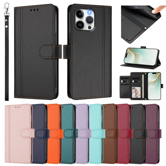 PU Leather Flip Phone Case For Oneplus 8T 9R 10T 11R 12R 13R 15T Holder 9 Card Slots Wallet Cover For Oneplus 13 12 11 10 9 Pro