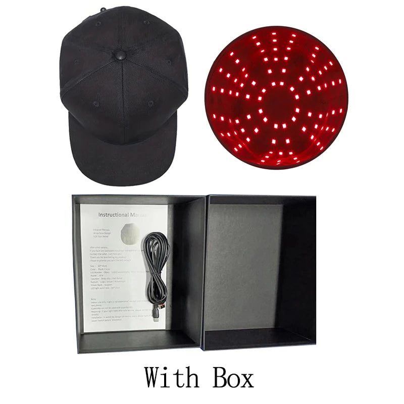 New 96Pcs Infrared LEDs 660nm&850nm Red Light Therapy Hair Growth Cap for Hair Regrowth Anti Hair Loss Relax Scalp Hair Care Hat