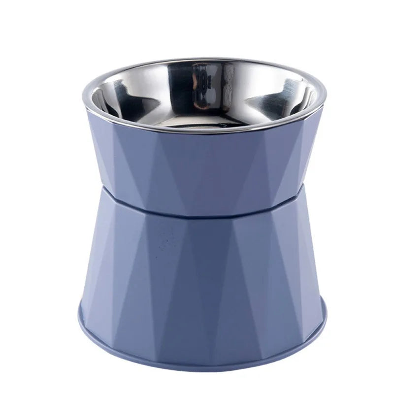 Stainless Steel Cat Bowl High Foot Dog Bowl Neck Protector Cat Food Water Bowl Anti-overturning Feeding Dish Pet Eating Dishes