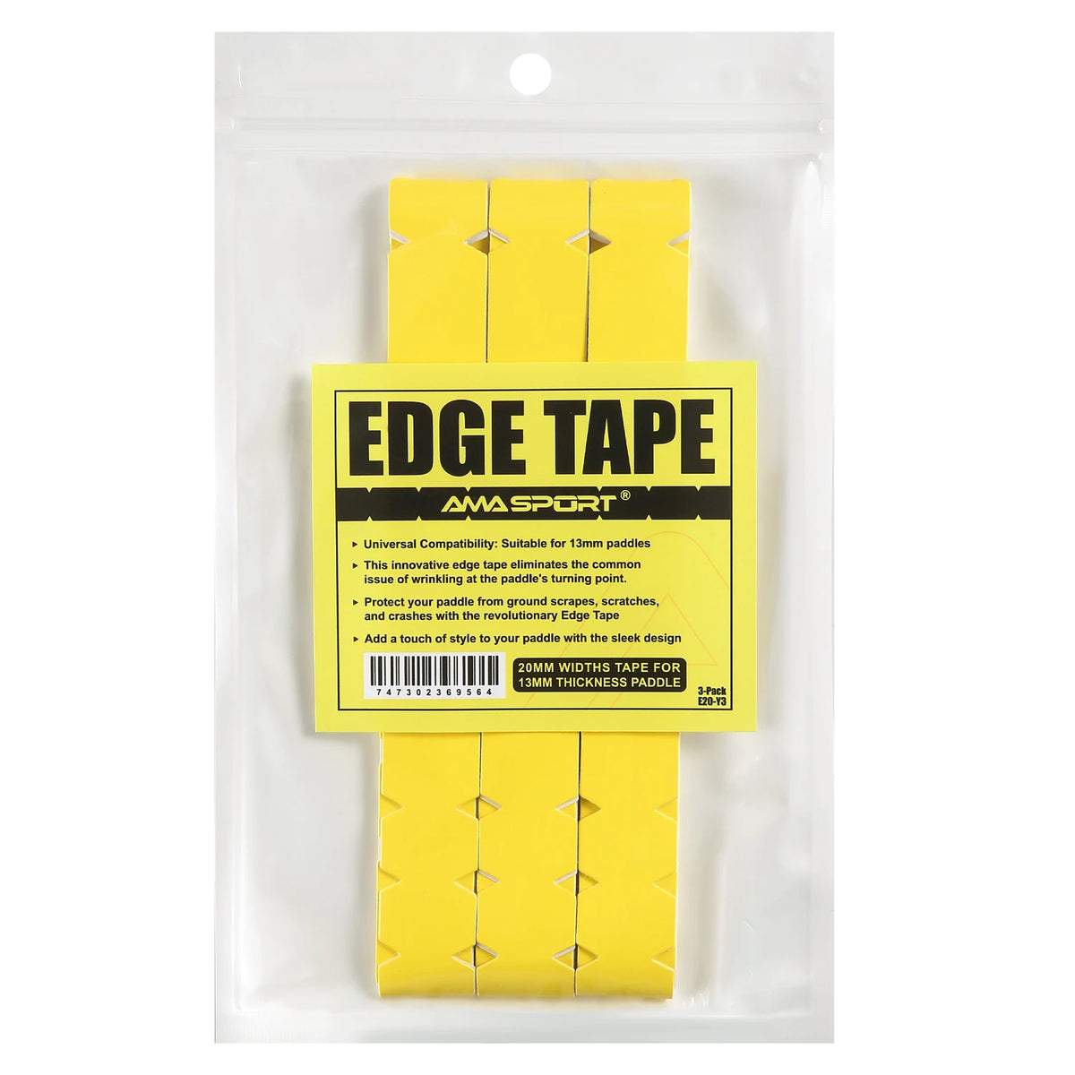 AMASPORT Pickleball Paddle Protection Tape 20mm/23mm/26mm  for 13mm/16mm/19mm Paddle-Navy Blue-Pickleball Edge Euard Tape