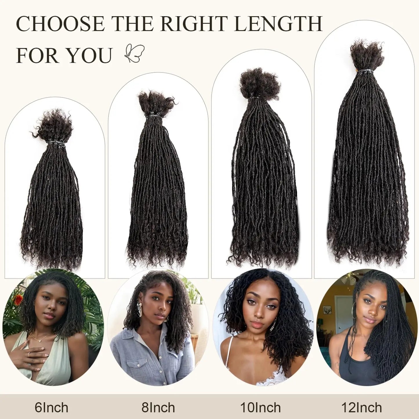 0.2 Sisterlocs Handmade Interlocs Dreadlock 100% Real Human Hair Permanent Micro Locs Extensions Natural Looking Soft Dreadlock