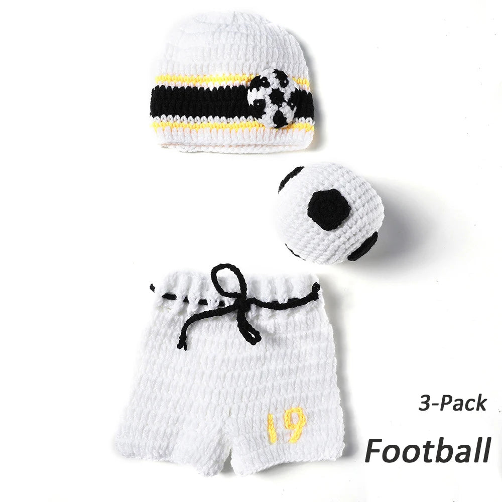 Handmade Crochet Costume Halloween Photoshoot for Baby Boy Photography Props Outfits Newborn Babies Gifts 0-6M Lion Pants Set