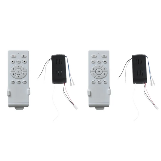 N98R 2X Universal Ceiling Fan Remote Control Kit Low Voltage 30W Dc Fan Light Driver Controller 6-Speed & Timing Remote