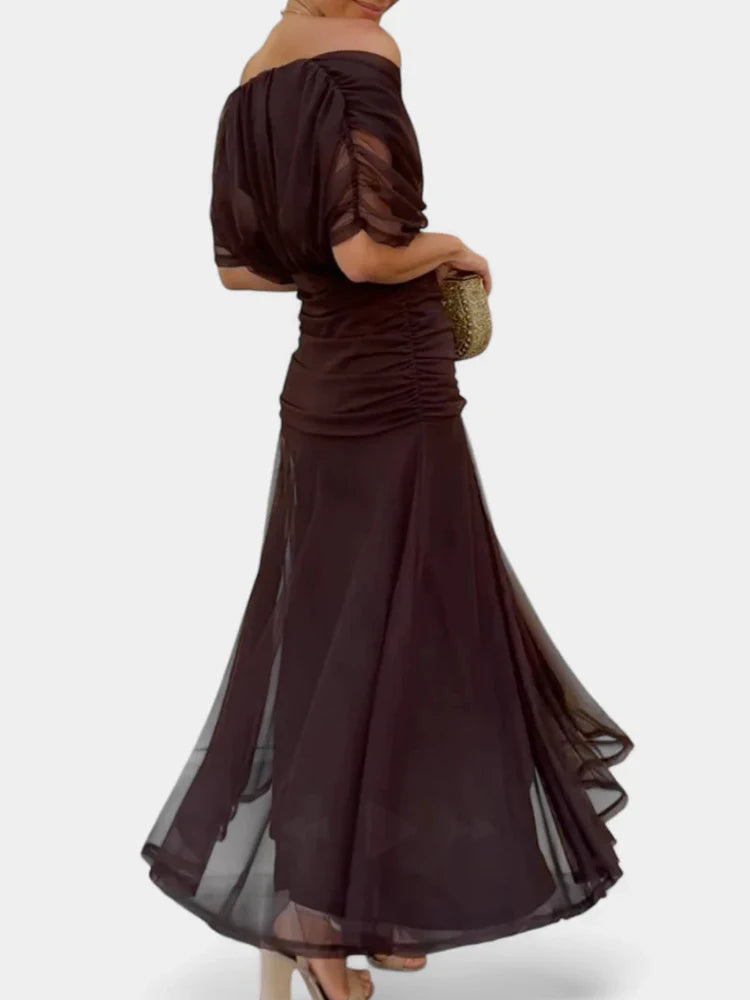 Summer Women Short Sleeve V Neck Sexy Dress, Holiday Female Elegant Fashion Party Dress, 2025 Patchwork Casual Ladies Maxi Dress