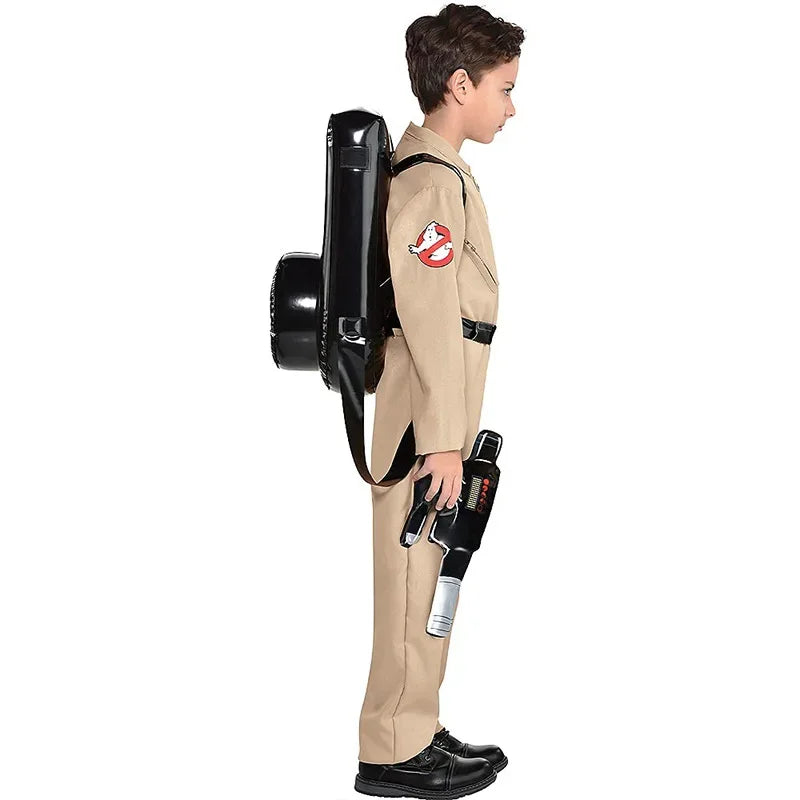 Halloween Father Ghostbusters costume theme cosplay Halloween uniform jumpsuit bag ideal adult gift