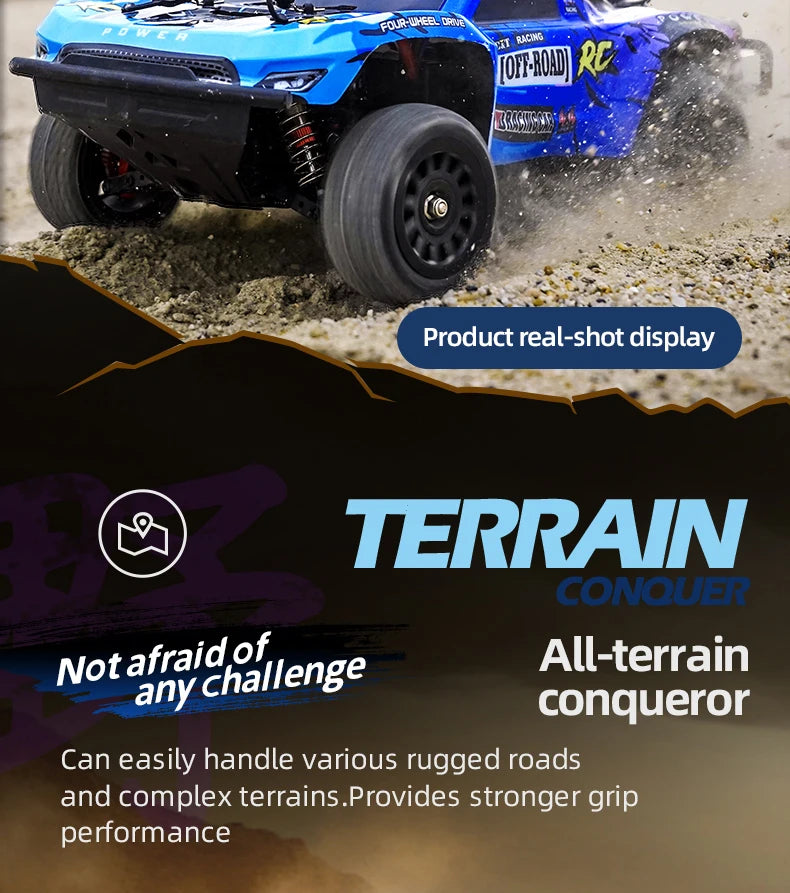 1/14 Q130 RC Car Desert  4WD Off-road Truck 2.4G High Speed Car Racing Drift Remote ControlVehicle Toys For Boys Children