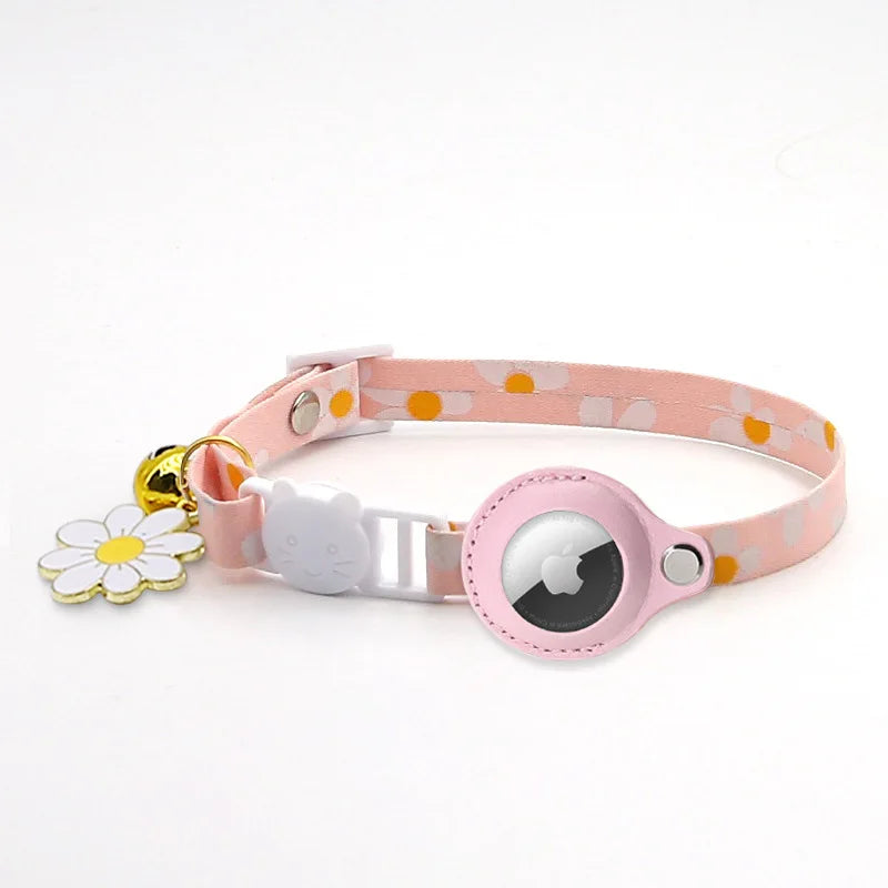 Lovely Aritag Protective Case Anti-Lost Cat Collar Adjustable Kitten Collar with Bell Light Weight Puppy Necklace Pet Supplies