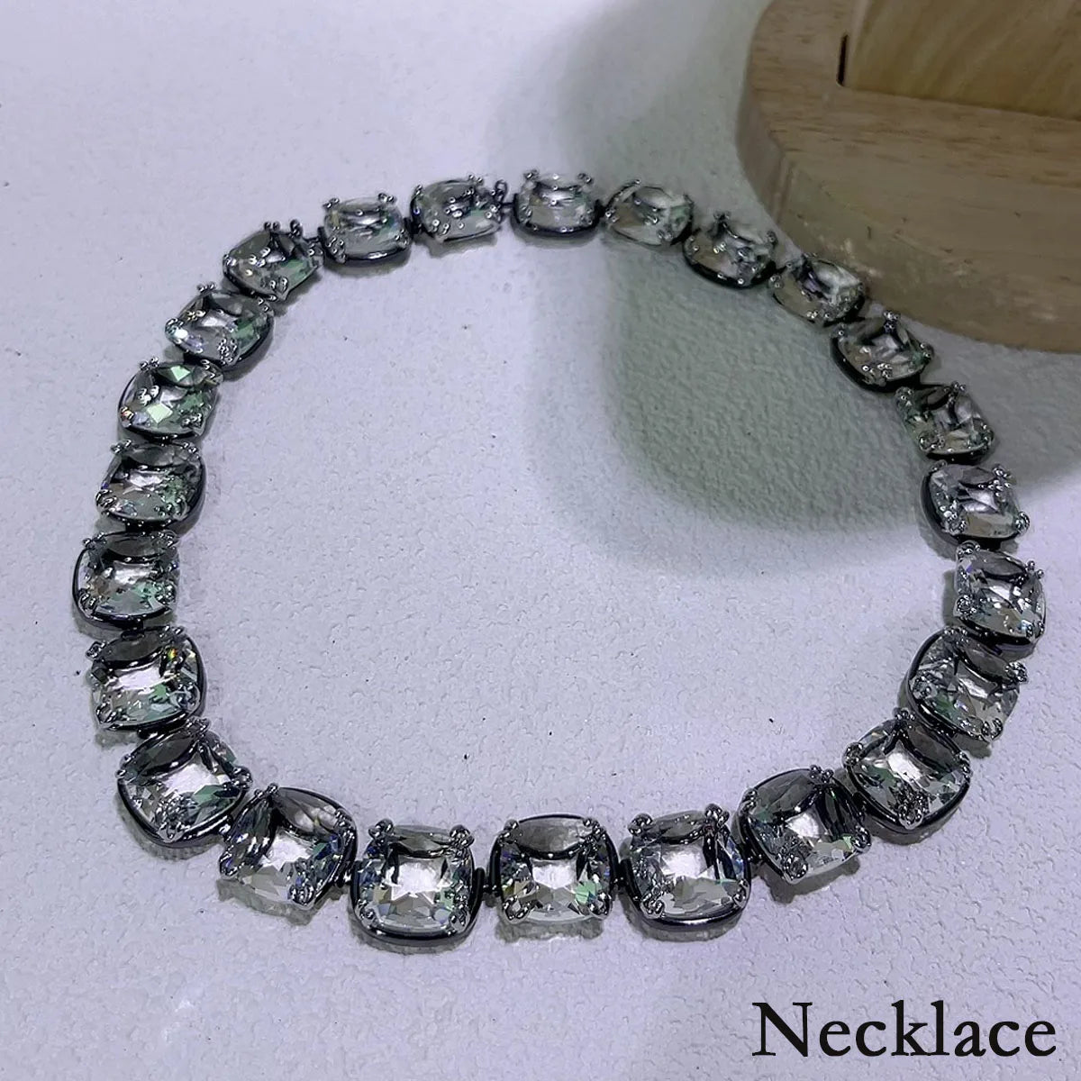 High Quality Fine Jewelry Sets Luxury Black Gold Water Drop Crystal Earring Fashion Necklace Bracelet Romantic Gift for Women